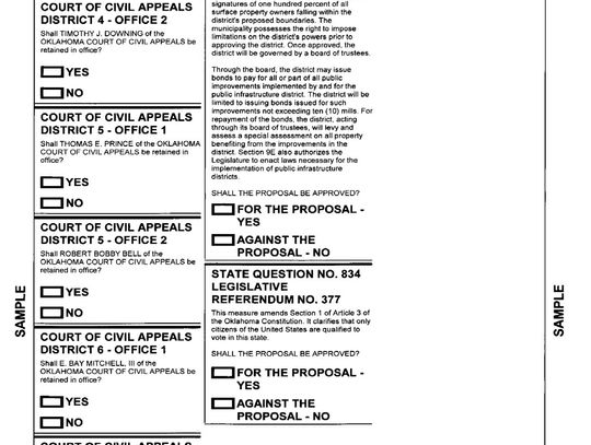 Beckham County Election Board releases November sample ballot