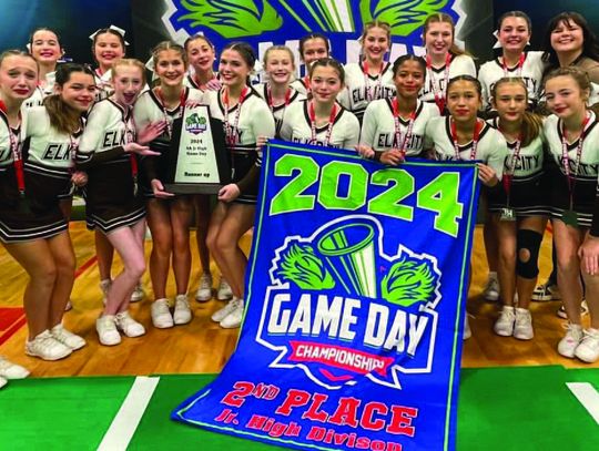 Elk City Cheerleaders were runners-up in the 4A Cheerleading Competition