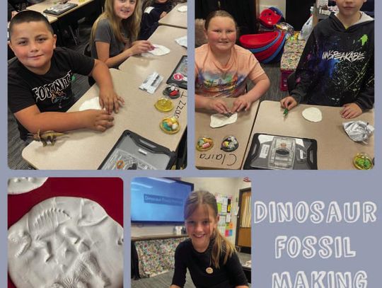 Merritt second graders learn about fossils