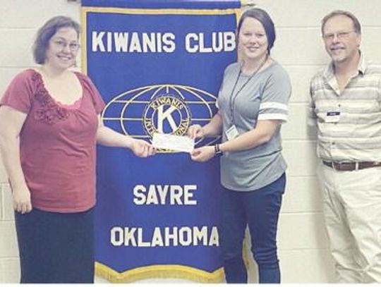 On behalf of the Sayre Kiwanis Club