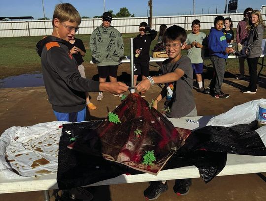 	Sayre Elementary launched volcanoes last week 