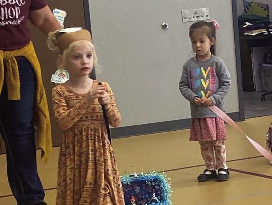 Sayre Pre-K students create a mini version of Macy’s Thanksgiving Day Parade