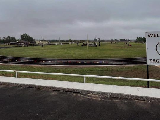 Sayre Track host meet on new track