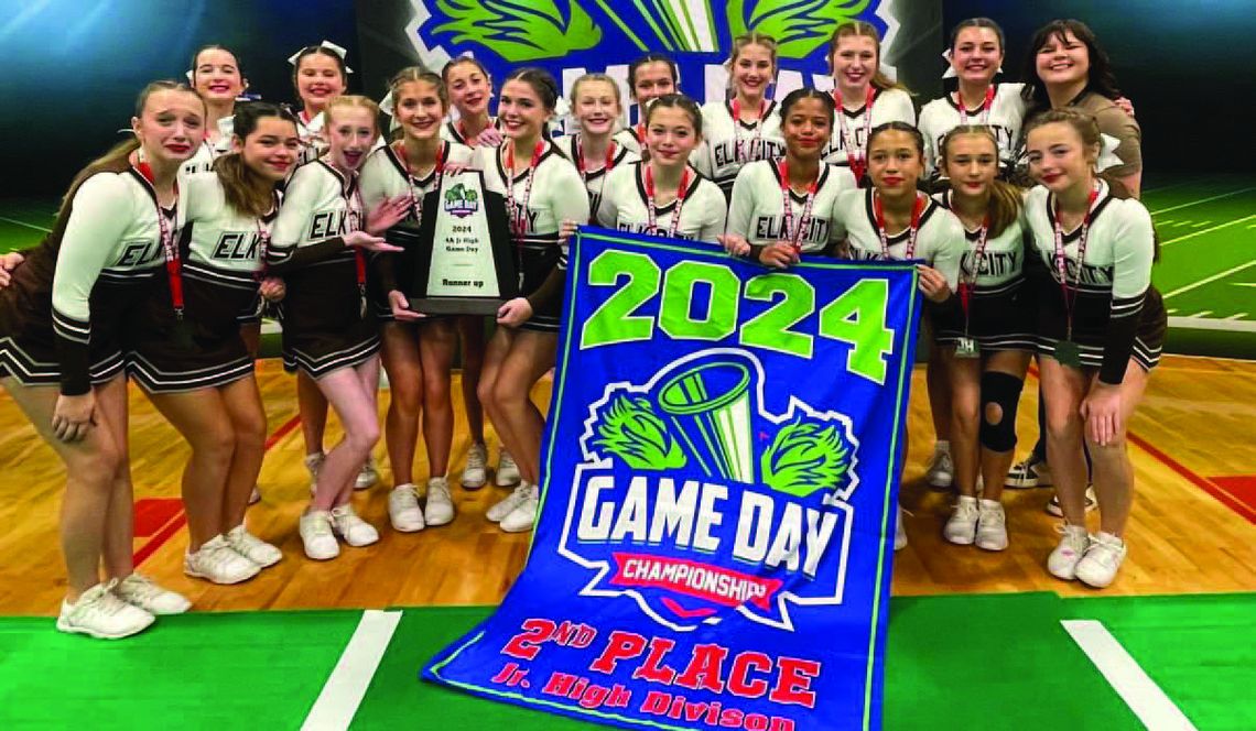 Elk City Cheerleaders were runners-up in the 4A Cheerleading Competition