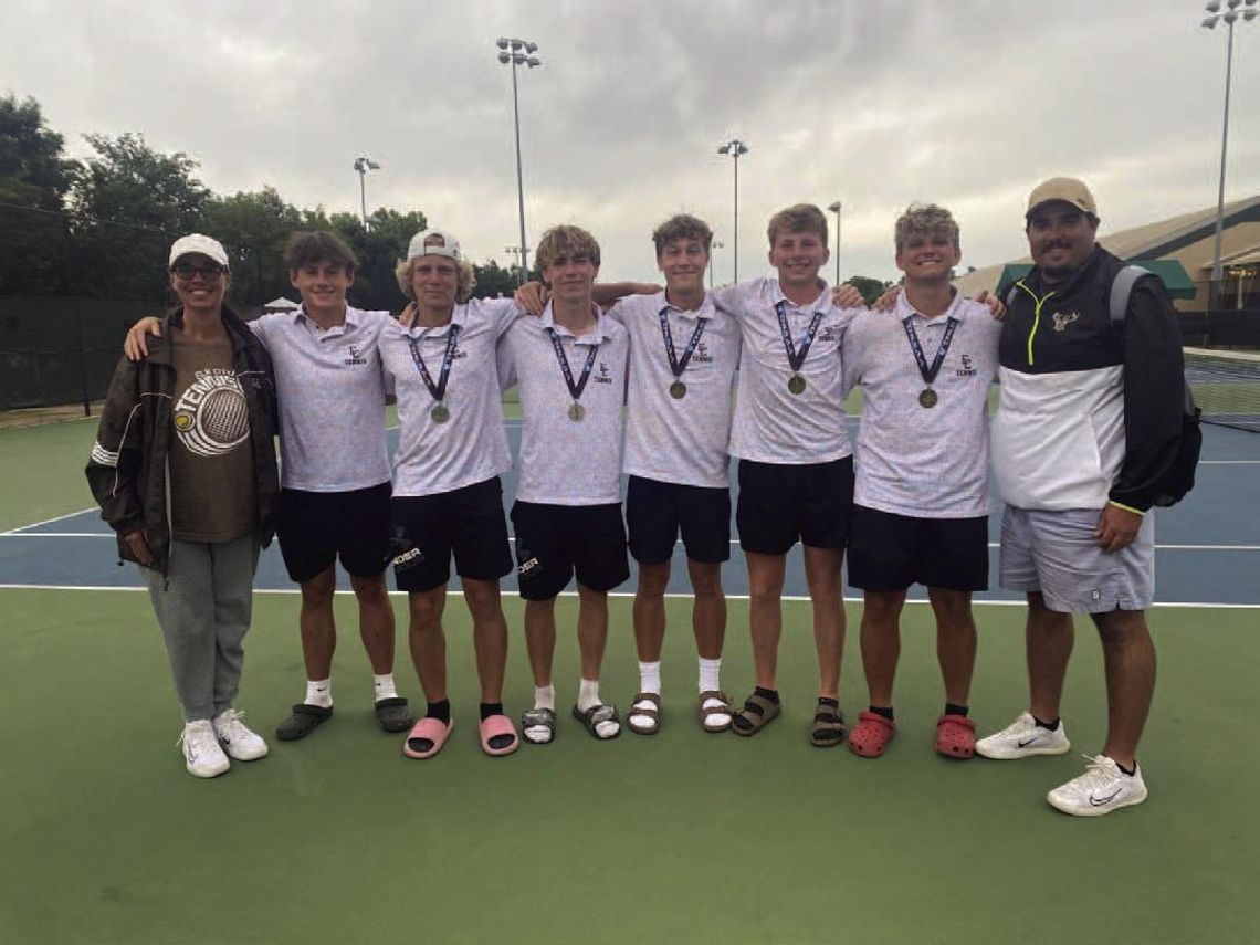 Elk City High School Boys Tennis finished third in State