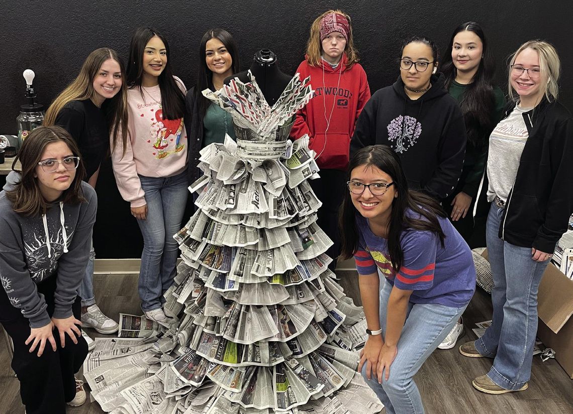 Fashion Design Class Creates Newspaper Formal Gowns