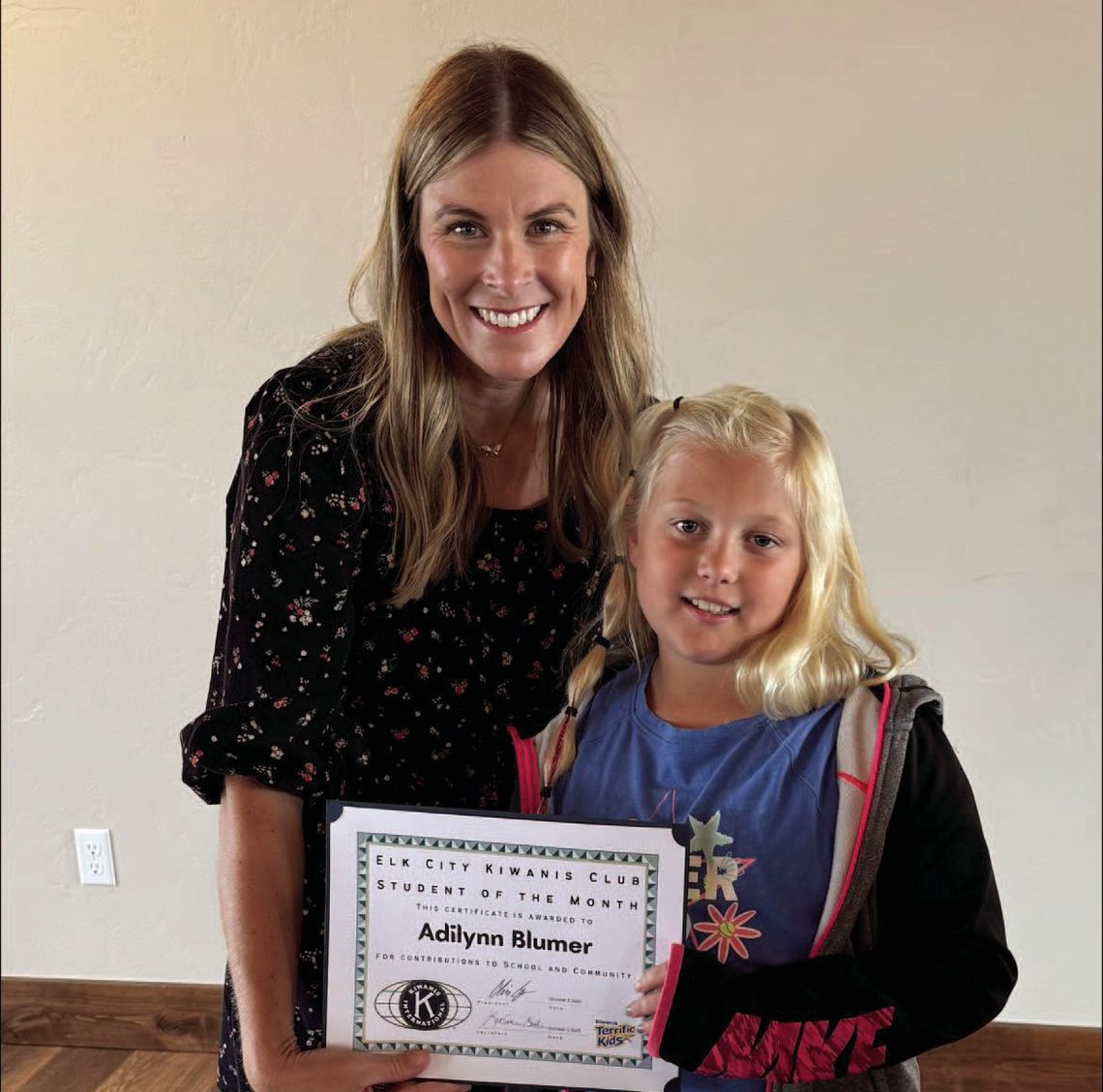 Kiwanis October Students of the Month from Elk City Elementary had lunch with the club!