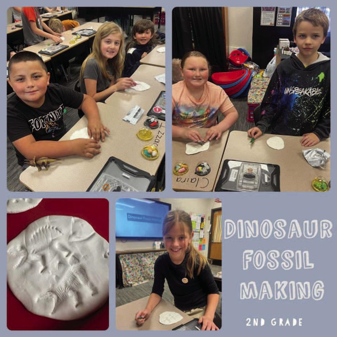 Merritt second graders learn about fossils