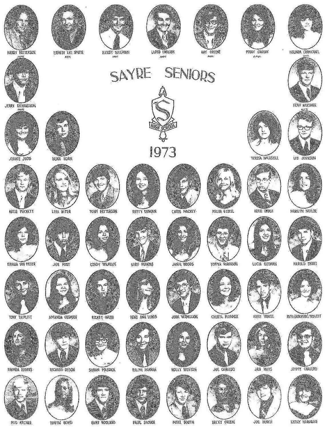 Sayre Alumni Graduating Class Of 1973