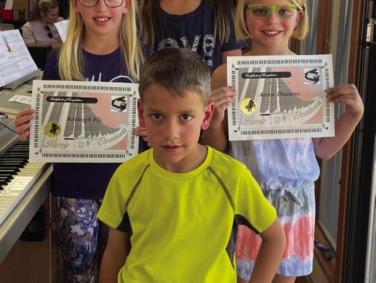 Front: Alec Ely; Second row : Ansleigh Ely, Annie Damron, Back: Laycee Jackson.