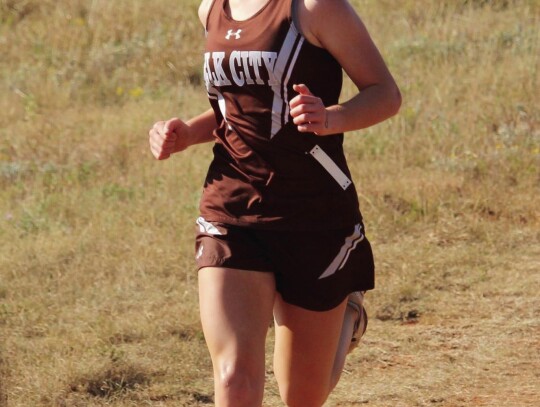 Big Elkette Kate Ivester at the Elk City Cross Country Invitational.