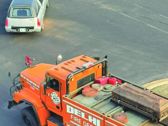 A close friend of Vaught’s said the fallen firefighter would want to make his last ride in the back of Pistol Pete.