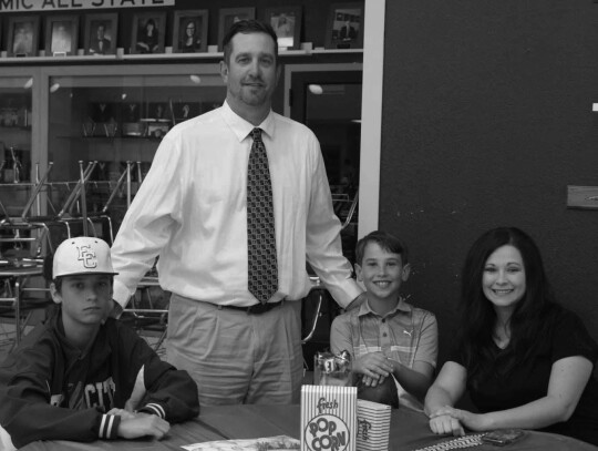 ECHS Head Coach Jay McClure and his family.